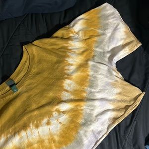 Target Wild Fable Yellow Tie Dye Crop Top, Size S.